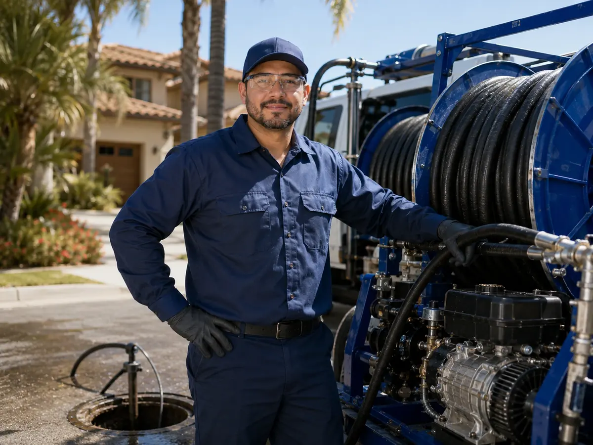 Hydro jet sewer cleaning in Hanford