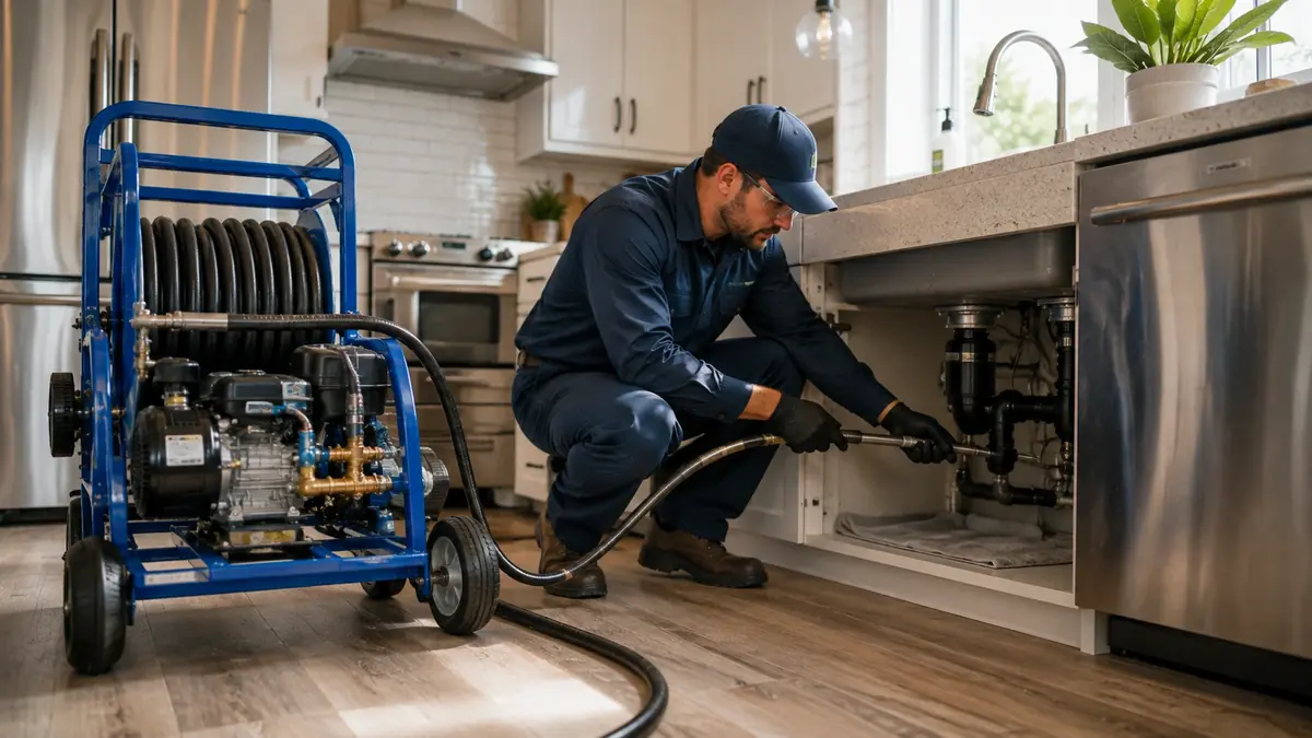 Kitchen Drain Hydro Jetting in Hanford