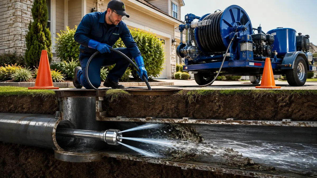 Main Sewer Line Hydro Jet Cleaning in Hanford
