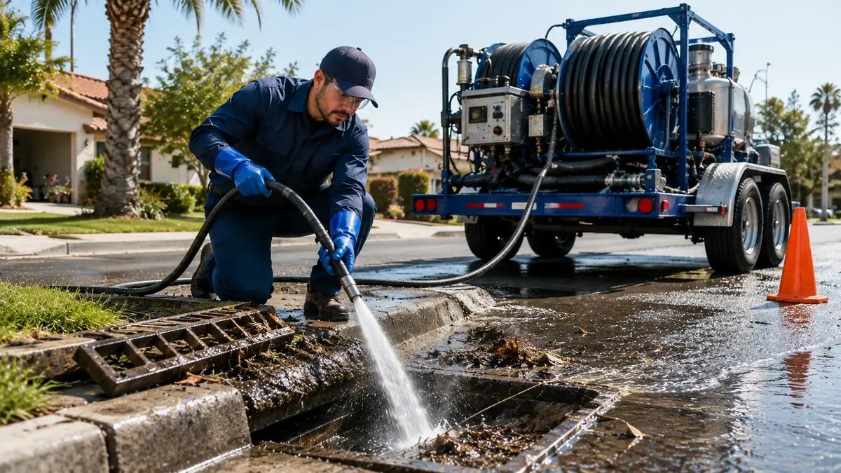 Storm Drain Hydro Jet Cleaning in Hanford