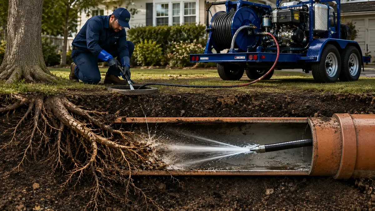 Tree Root Removal with Hydro Jetting in Hanford